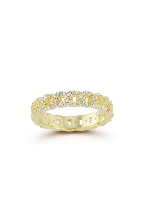 Glaze Jewelry Cubic Zirconia Curb Link Ring In Gold