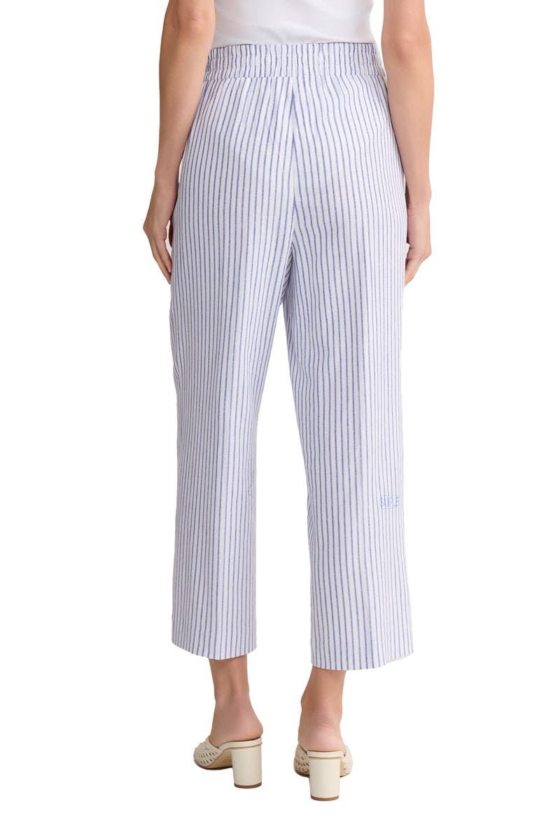 Stripe Pull-On Wide Leg Pants, Alternate, color, NATURAL WHITE/ LIGHT SAPPHIRE