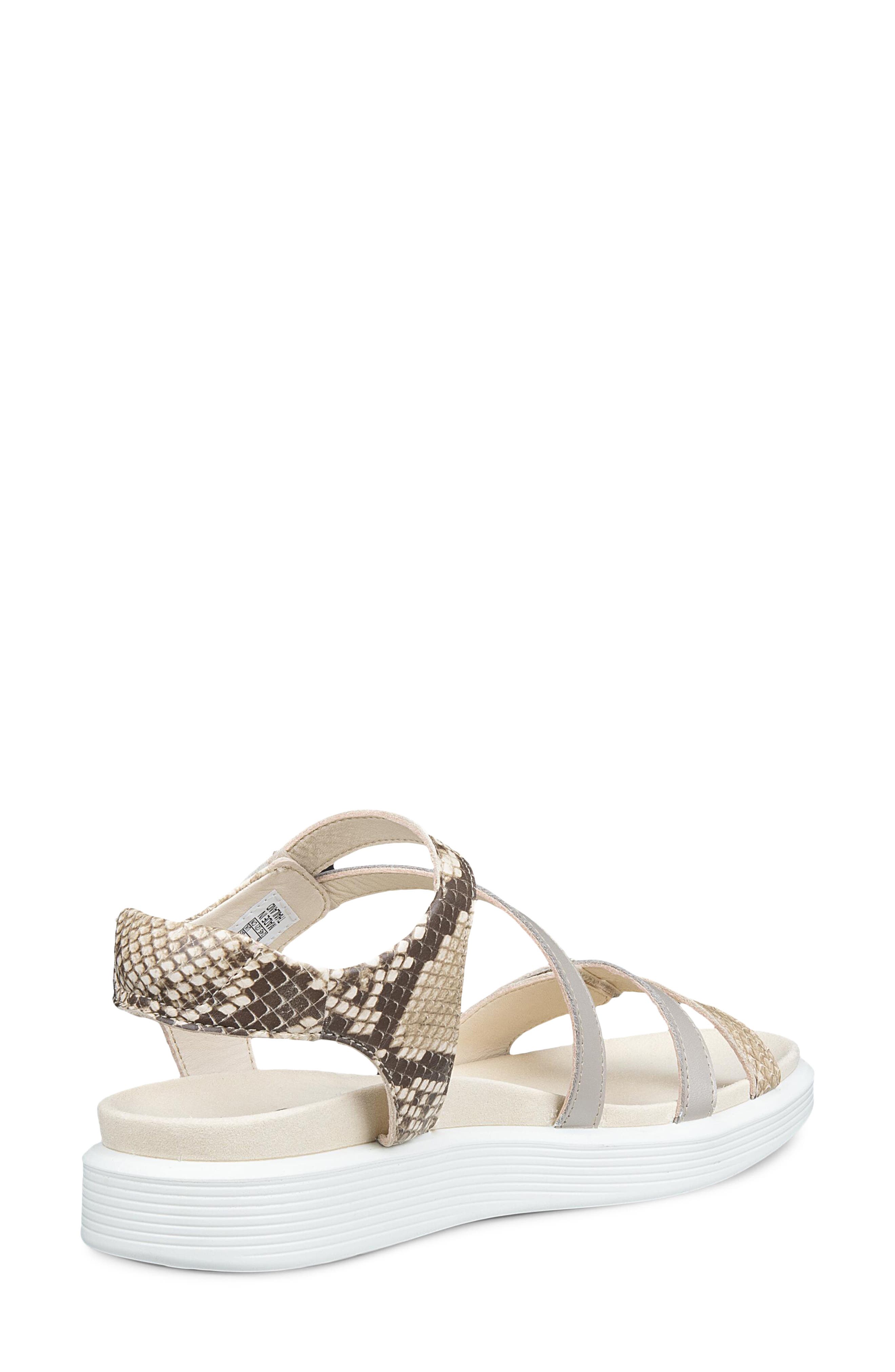 Soft Three Strap Sandal, Alternate, color, PURE CASHMERE METALLIC