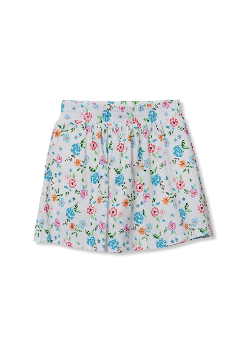 Girls Plus Smocked Skort, Alternate, color, Antique Ivory Floral