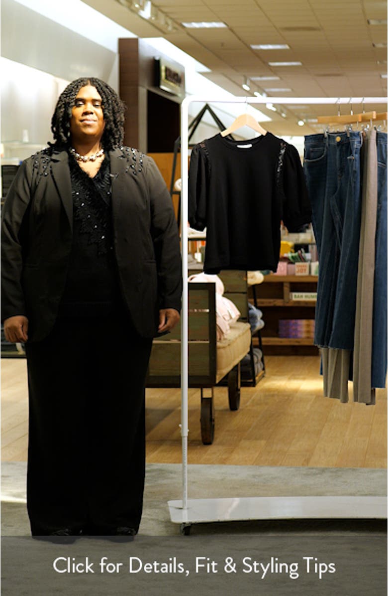 Lace Inset Puff Sleeve Top, sales video thumbnail