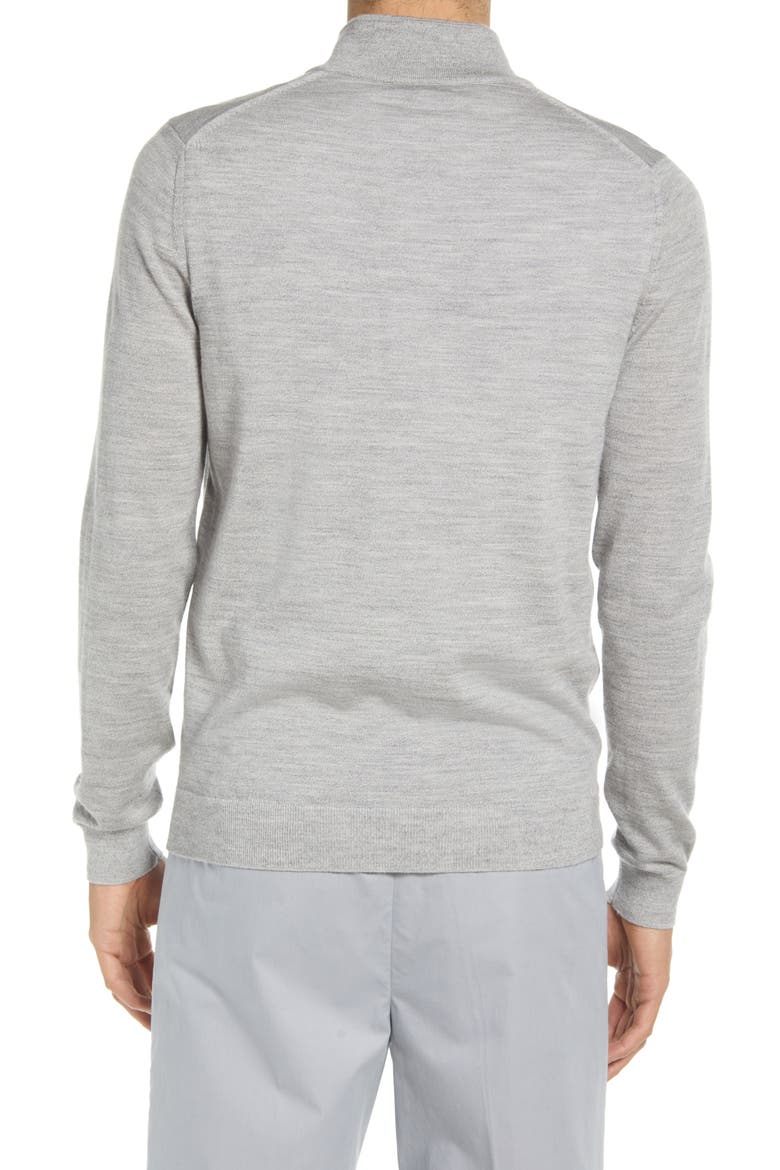 Blackhall Quarter Zip Wool Sweater, Alternate, color, SOFT GREY MOULINE