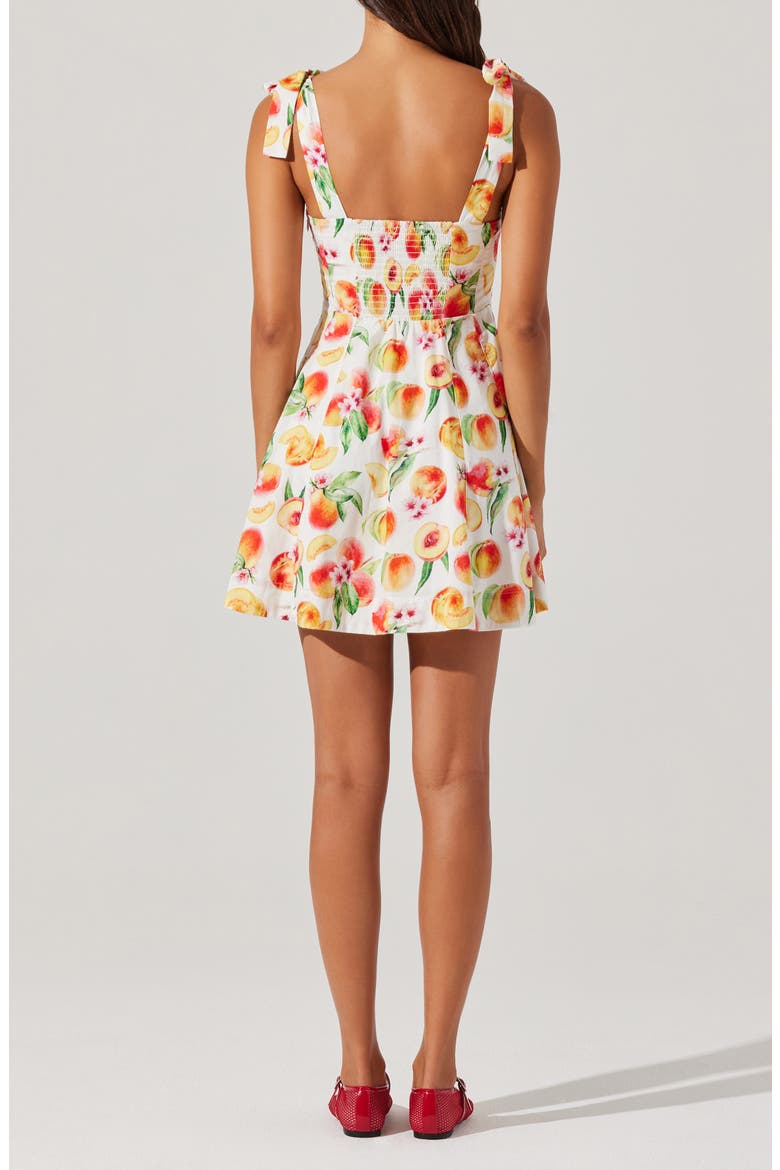 Tinesha Tie Strap Cotton Mini Sundress, Alternate, color, YELLOW PEACH