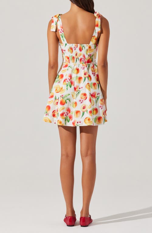 Astr The Label Tinesha Tie Strap Cotton Mini Sundress In White