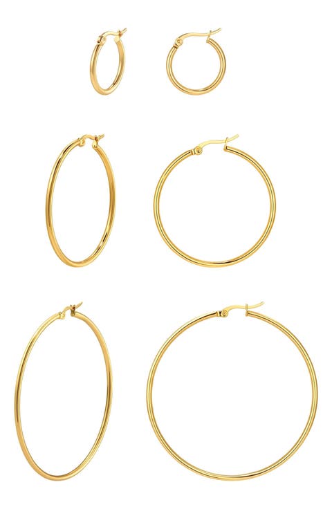 Set of 3 Hoop Earrings