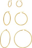Adornia Set of 3 Hoop Earrings
