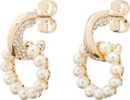 Tory Burch Moondance Faux Pearl Doorknocker Earrings