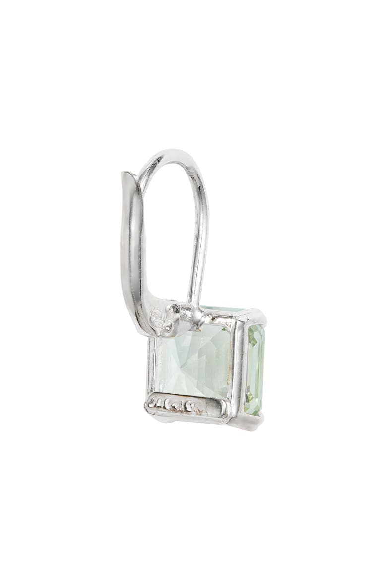 Harper Asscher Cut Drop Earrings, Alternate, color, LIGHT GREEN