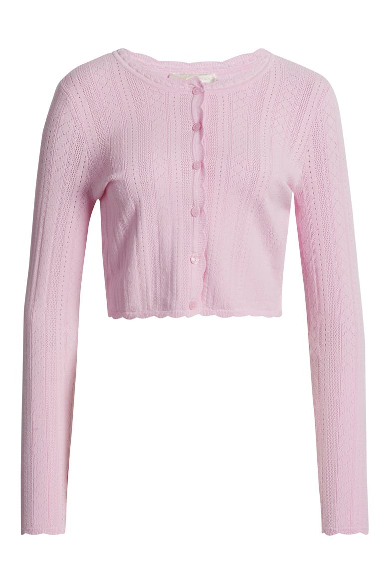 Nadiya Pointelle Cardigan, Alternate, color, CANDY FLOSS PINK