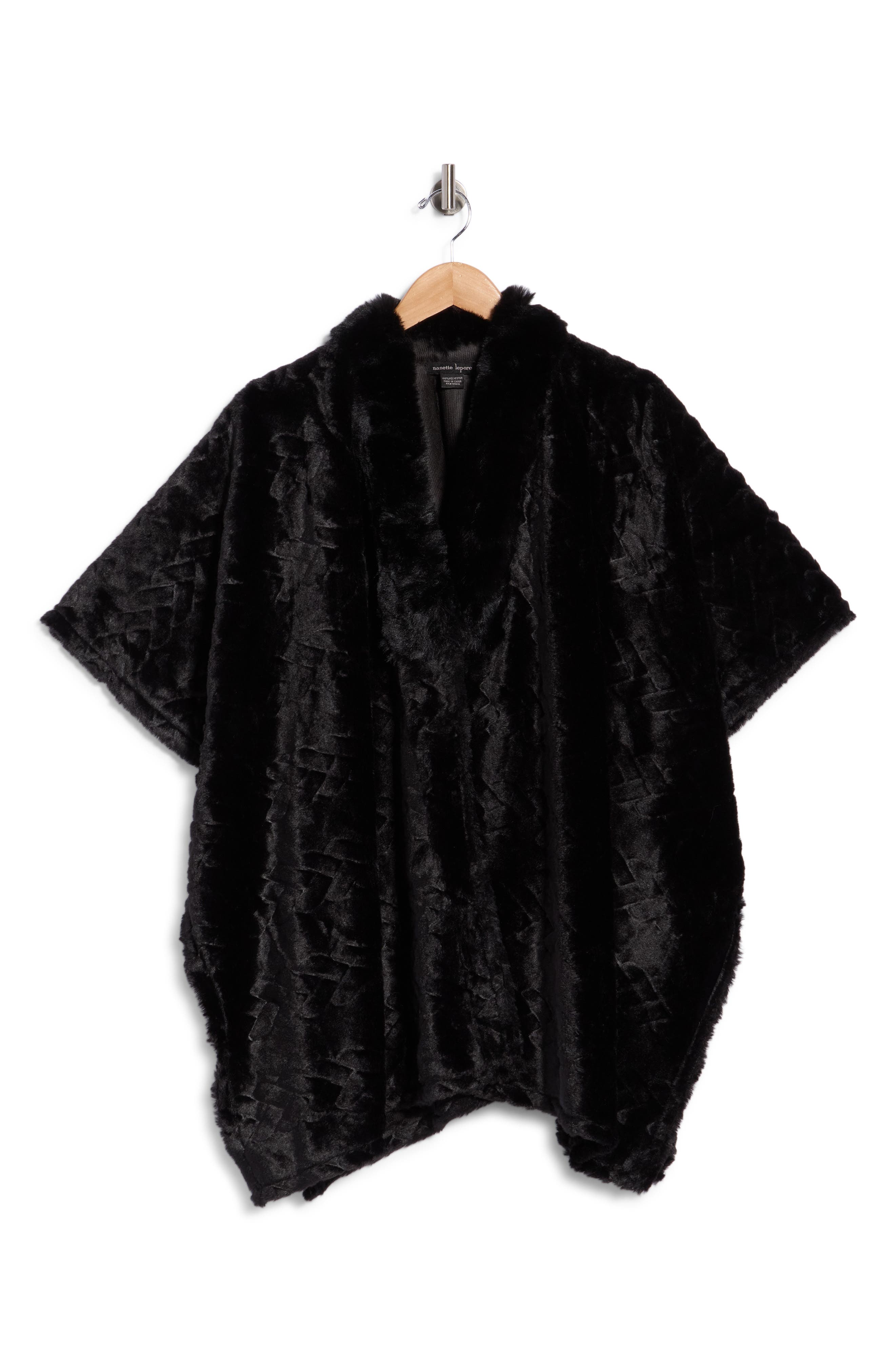 Ribbed Cardigan Poncho