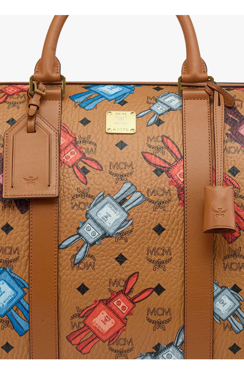 MCM X-Large Ottomar Weekender Bag in Rabot Visetos, Alternate, color, Cognac