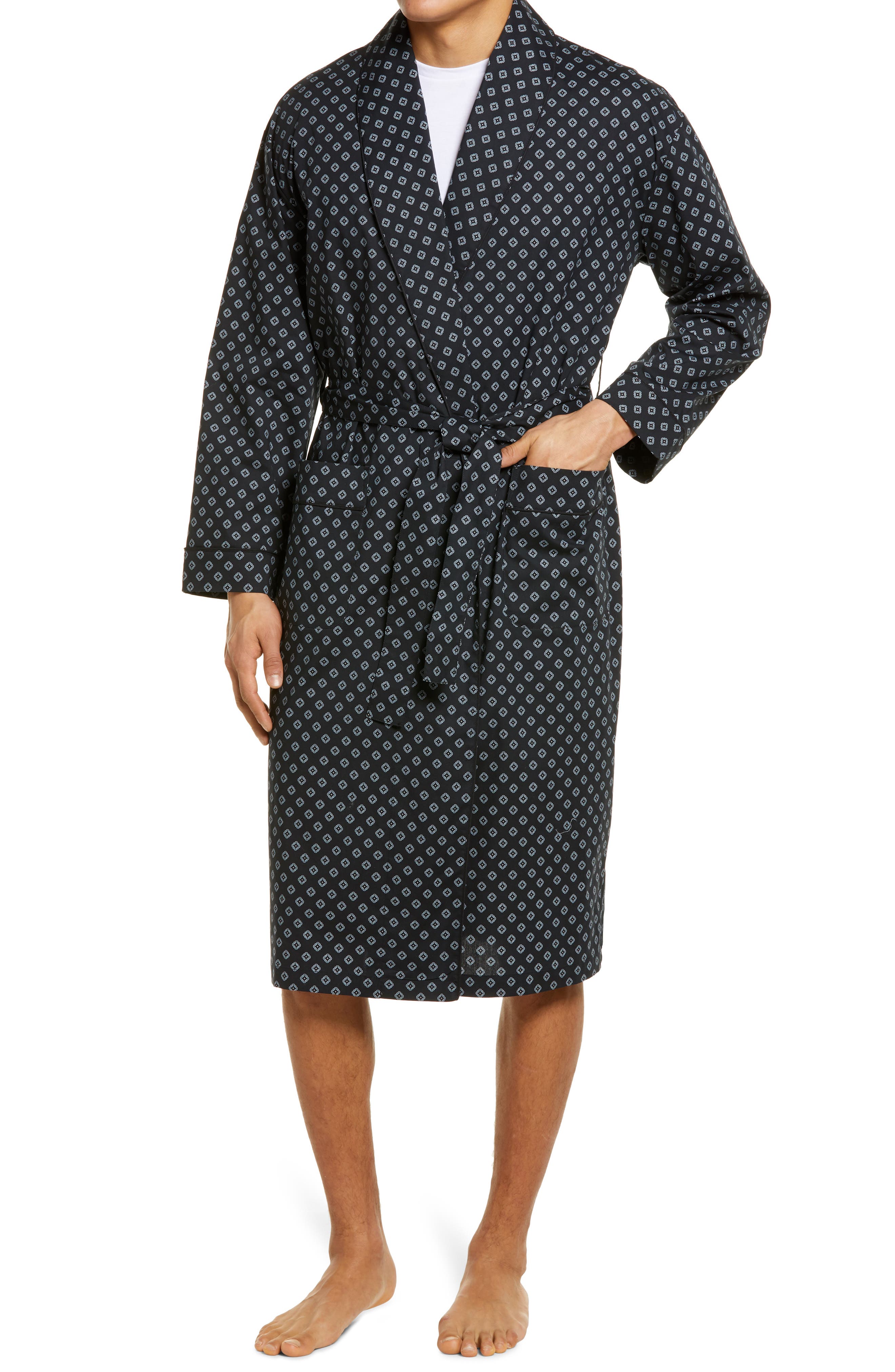Majestic International Men's Stretch Out Shawl Collar Robe (Men ...