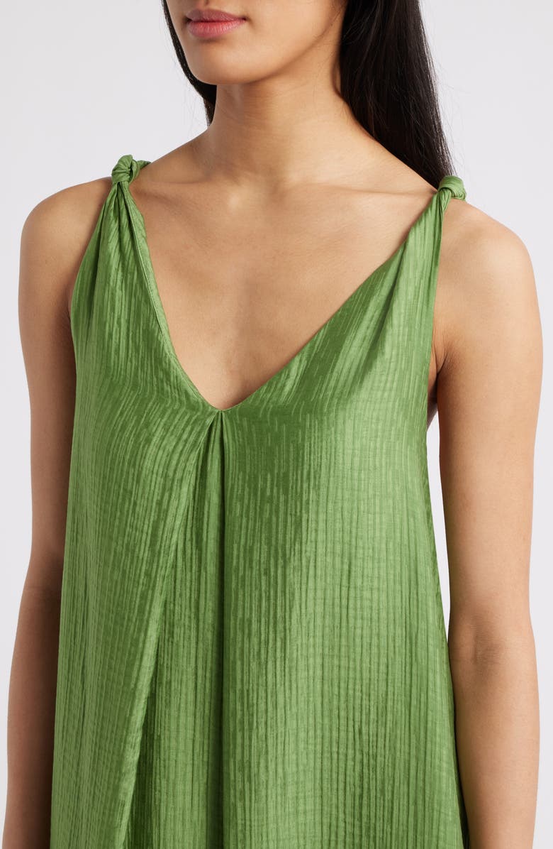 FRNCH Lauria Twist Strap Texture Maxi Dress, Alternate, color, Vert