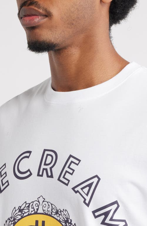 Icecream Dollars Cotton Graphic T-shirt In White