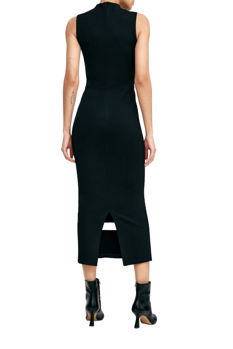 Cleo Sleeveless Ponte Knit Dress, Alternate, color, BLACK