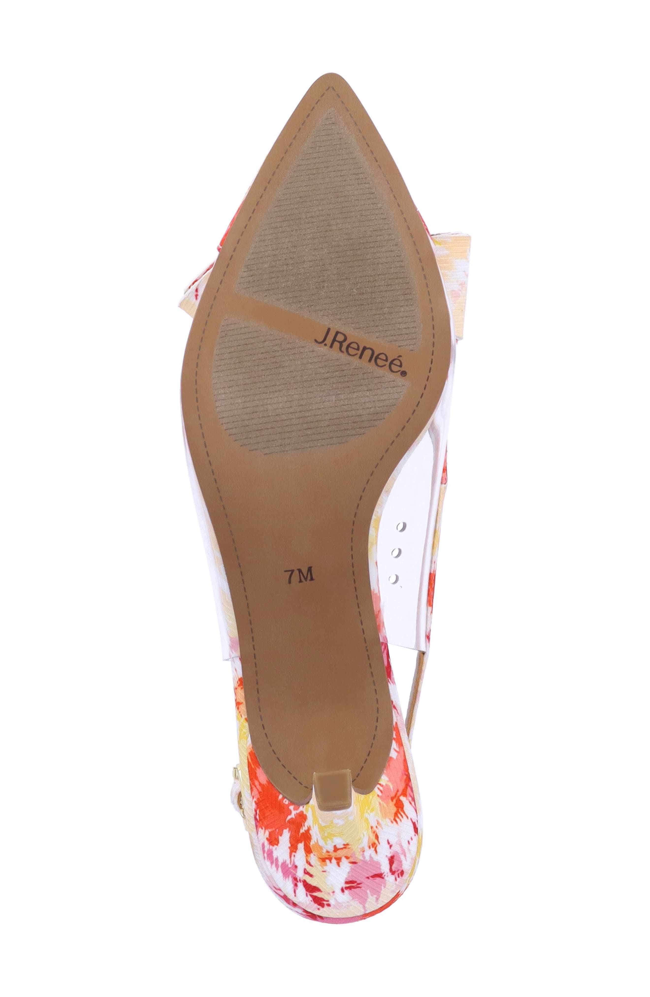 J. Reneé Calista Slingback Pointed Cap Toe Pump, Alternate, color, Clear/ Warm