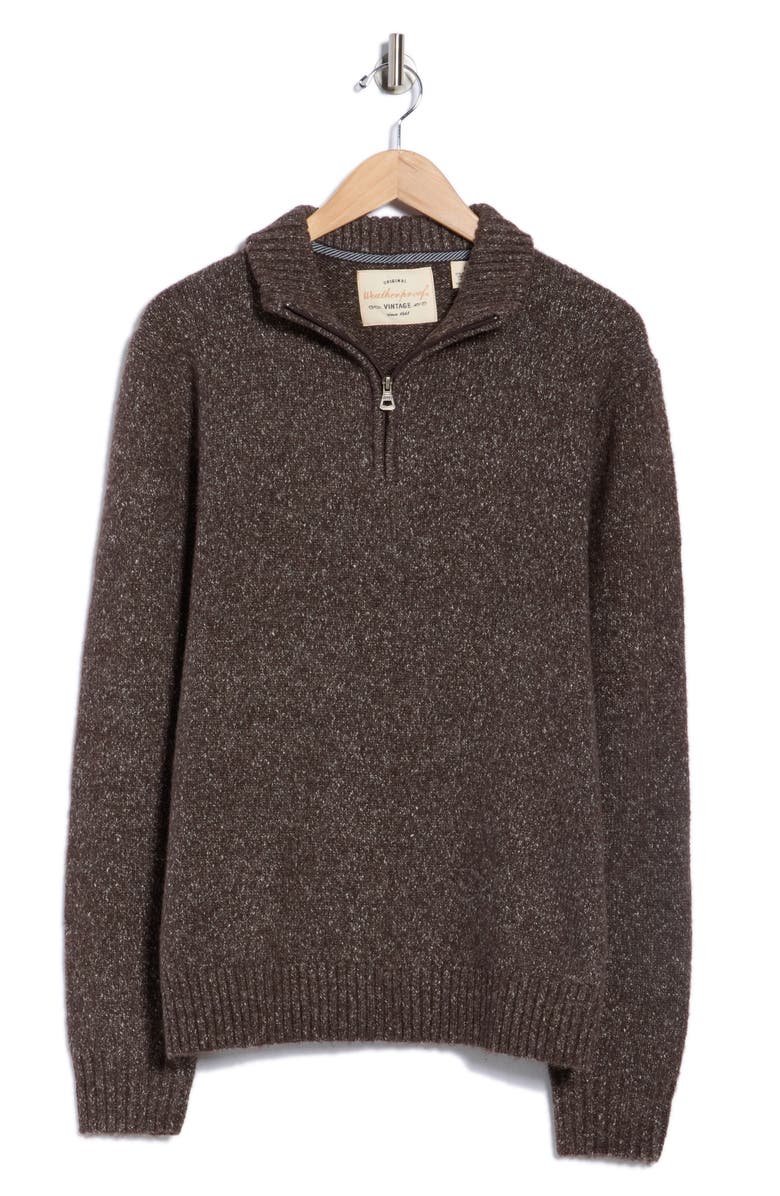 WEATHERPROOF VINTAGE Half Zip Sweater, Alternate, color, Brown