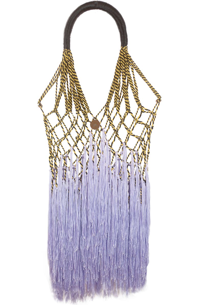 Petit Kouraj Daye Fringe Tote, Main, color,