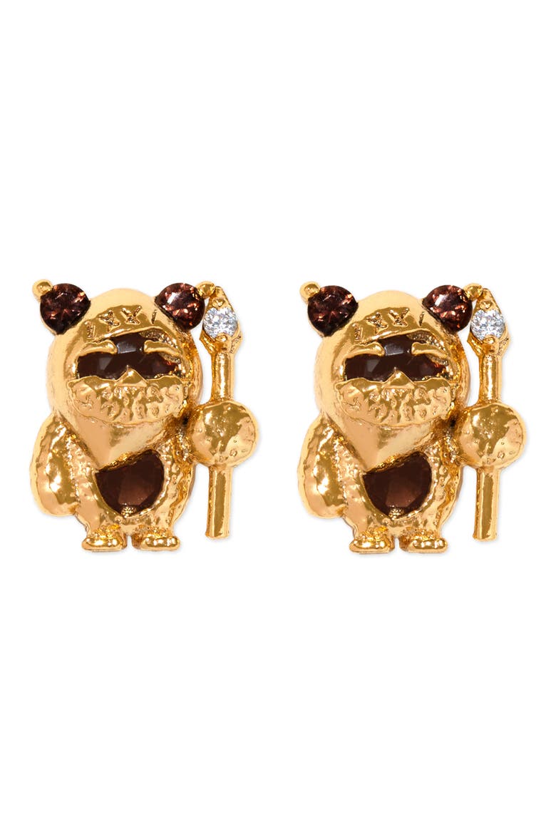 Star Wars™ Ewok™ Stud Earrings, Main, color, GOLD