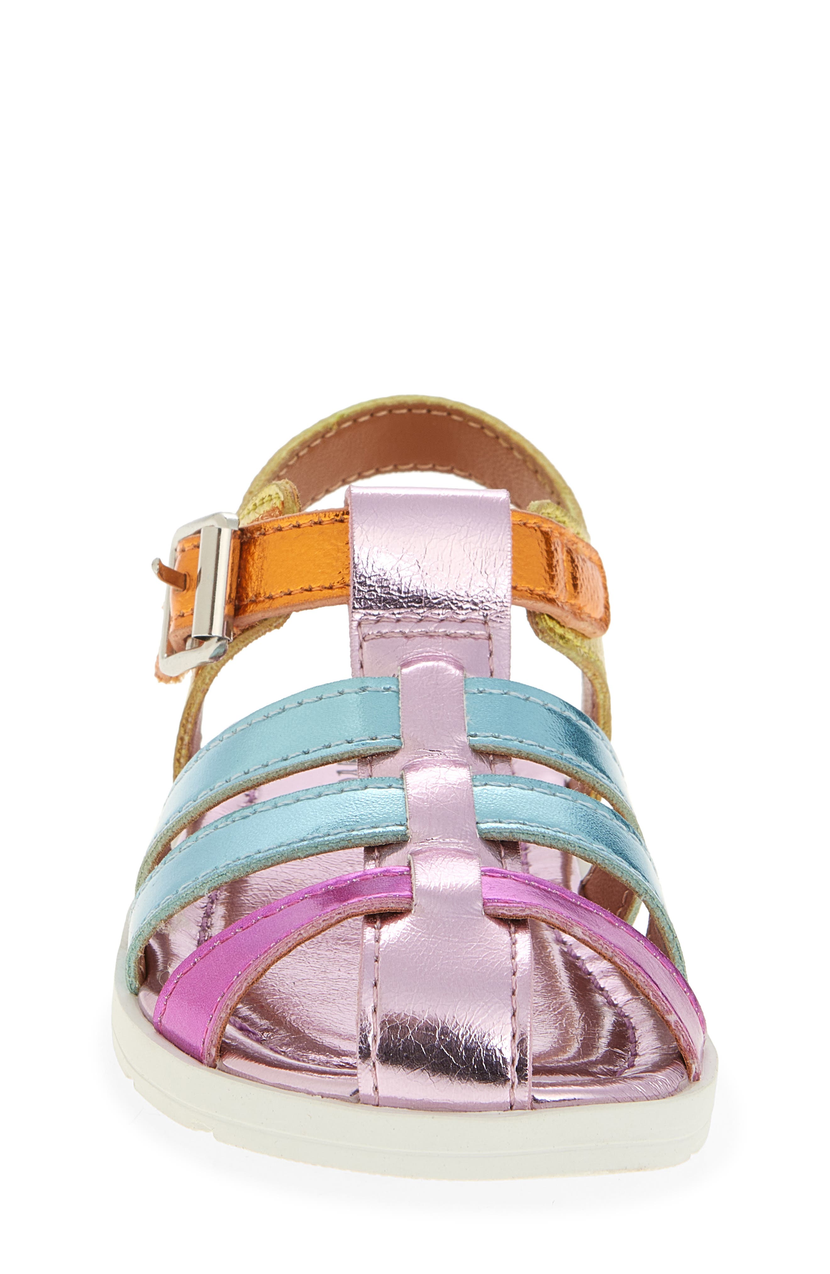 Harper Canyon Kids' Arabella Fisherman Sandal, Alternate, color, Pink Rainbow Metallic