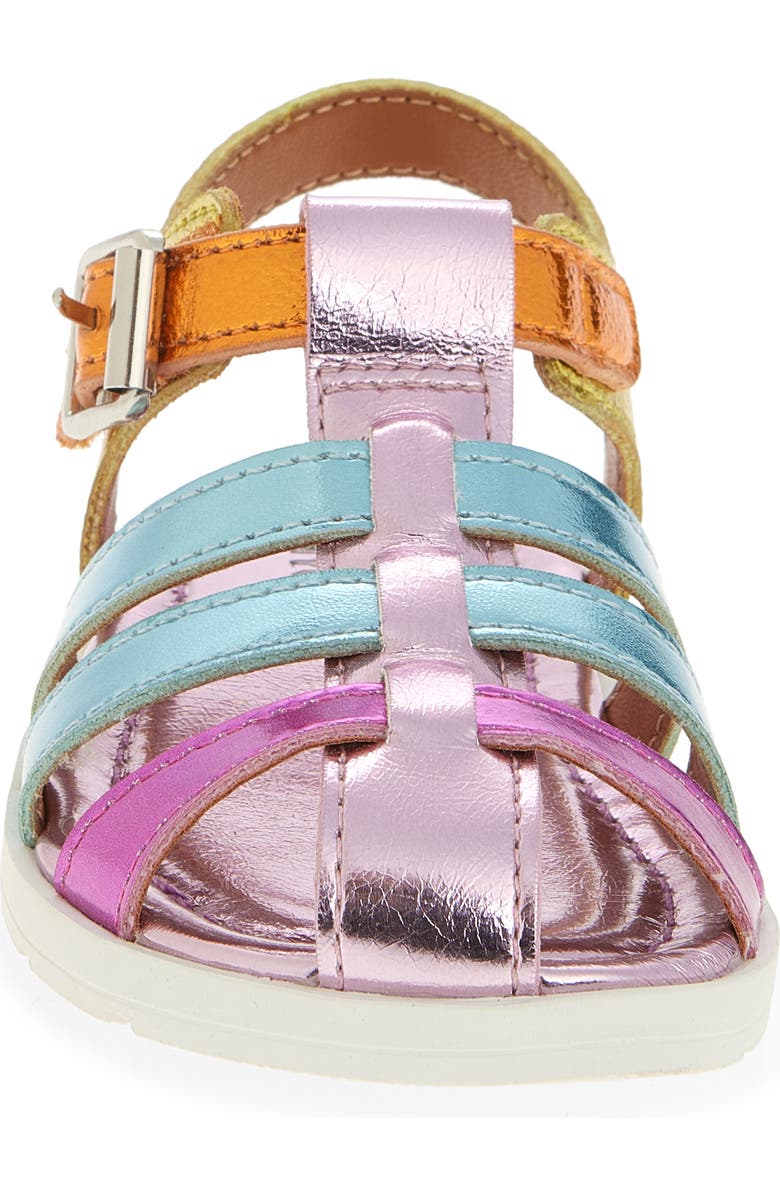 Harper Canyon Kids' Arabella Fisherman Sandal, Alternate, color, Pink Rainbow Metallic