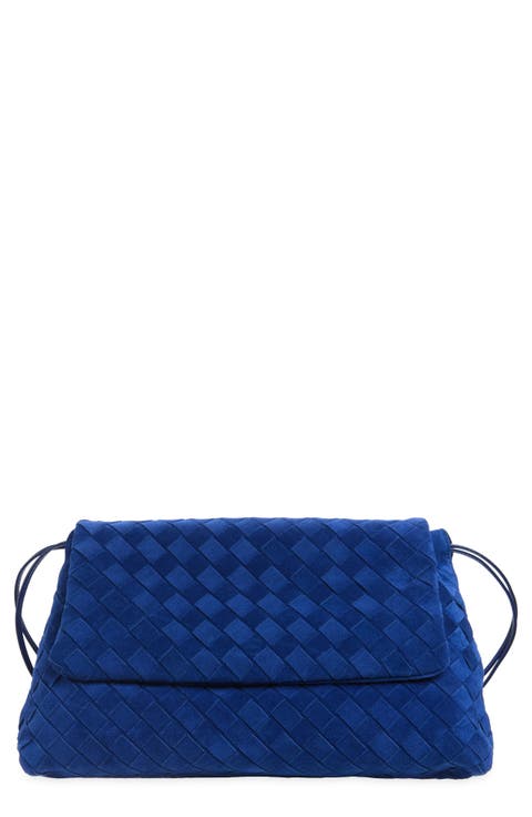Giorno Intrecciato Suede Shoulder Bag