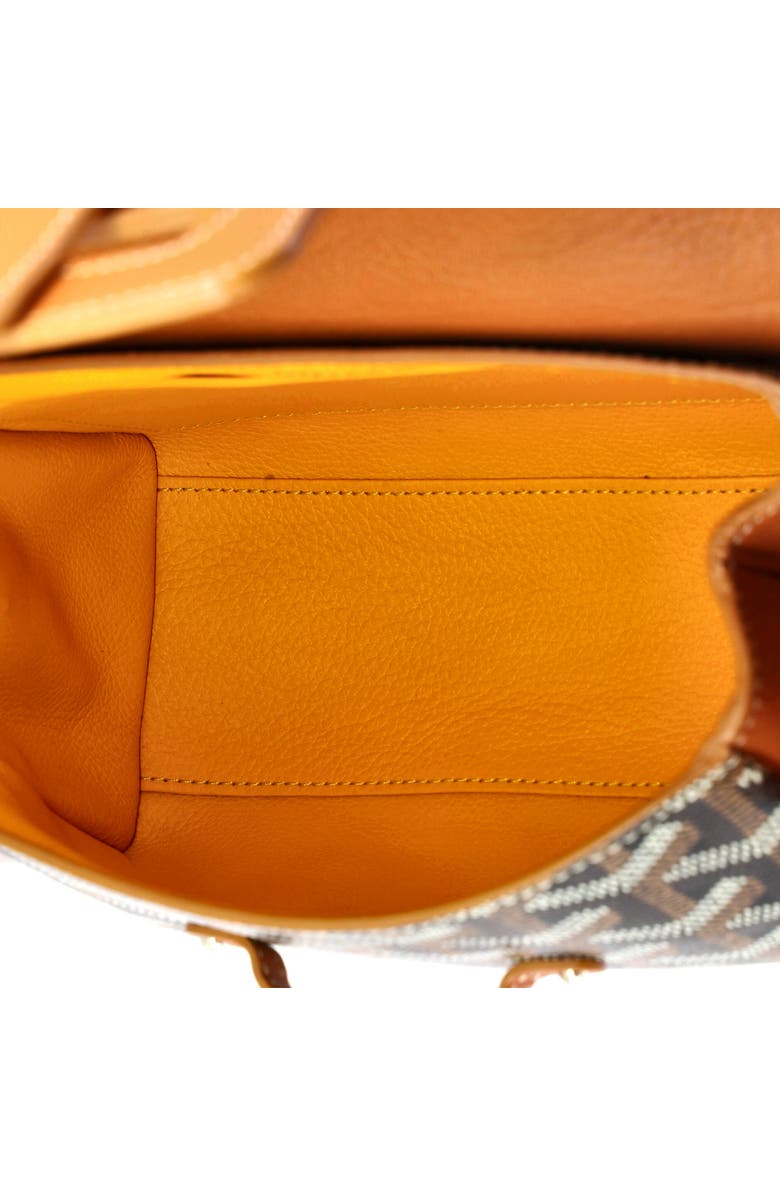 Pre-Owned Goyard Saigon Top Handle Bag Coated Canvas with Leather Mini, Alternate, color, Brown