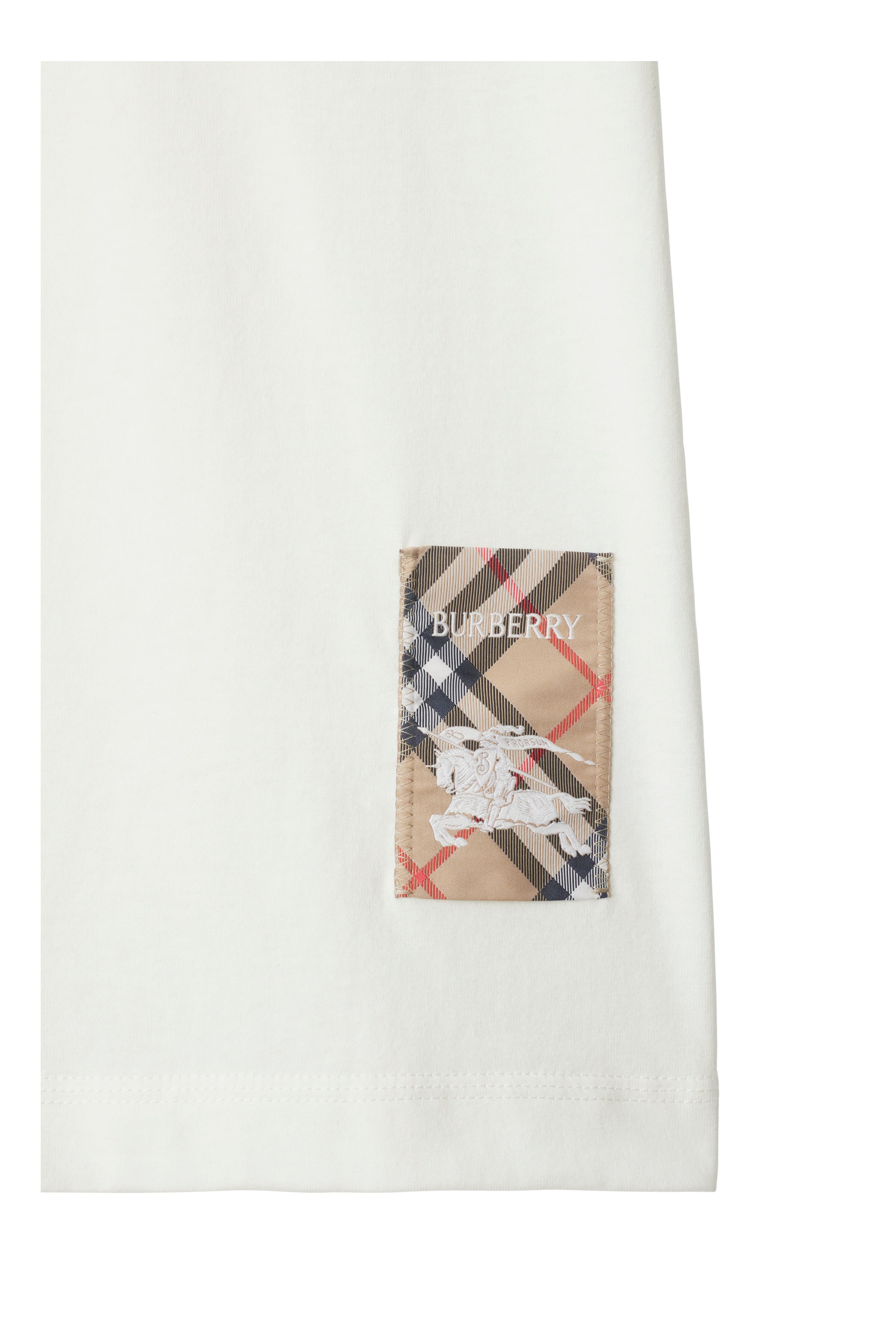 Check Label Cotton T-shirt - image 4