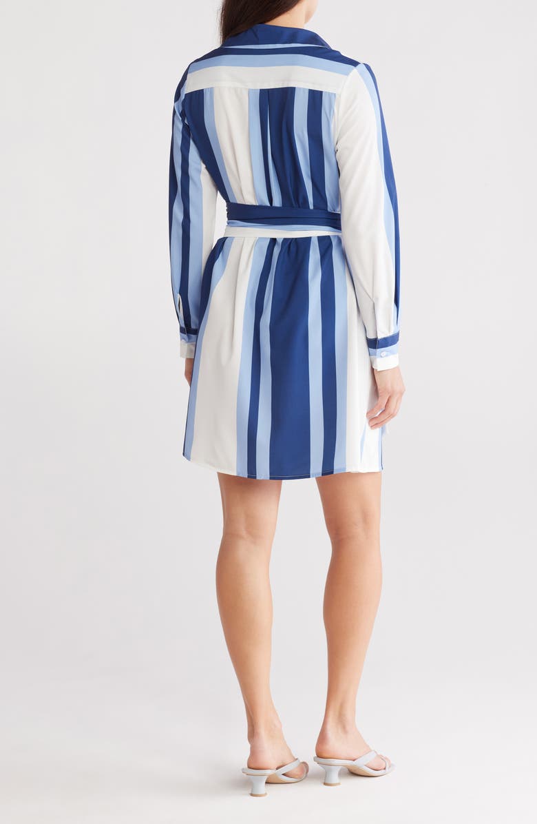 STITCHDROP Chatham Long Sleeve Cotton Shirtdress, Alternate, color, Navy