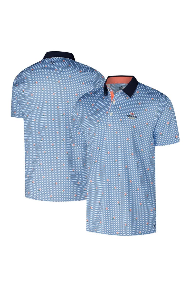 Men's Puma Blue Kentucky Derby Kentucky Derby Pique Gingham Polo, Alternate, color, Blue