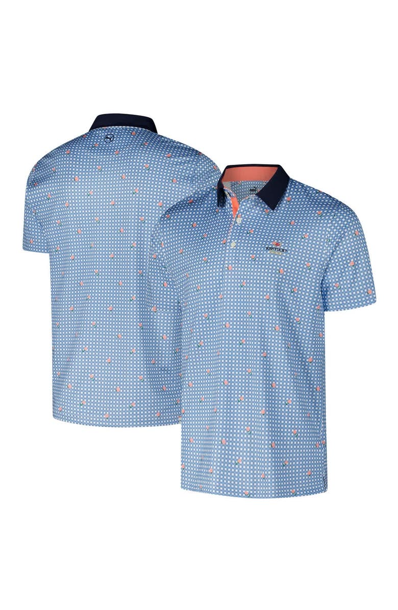 PUMA Men's Puma Blue Kentucky Derby Kentucky Derby Pique Gingham Polo, Alternate, color, 