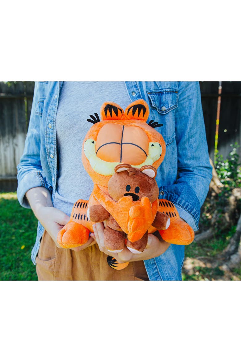 Garfield Holding Pooky 12-Inch Collector Plush, Alternate, color, Orange
