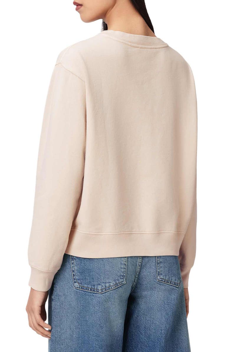 AllSaints Insignia Pippa Relaxed Fit Cotton Sweatshirt, Alternate, color, Crystal Pink