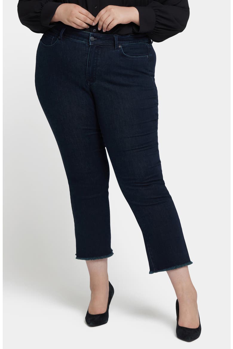 Marilyn Frayed Ankle Straight Leg Jeans, Main, color, MIDNIGHT FALLS