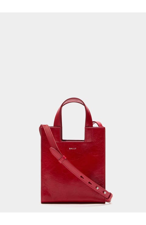Easy Bally Small Tote Bag in Leather