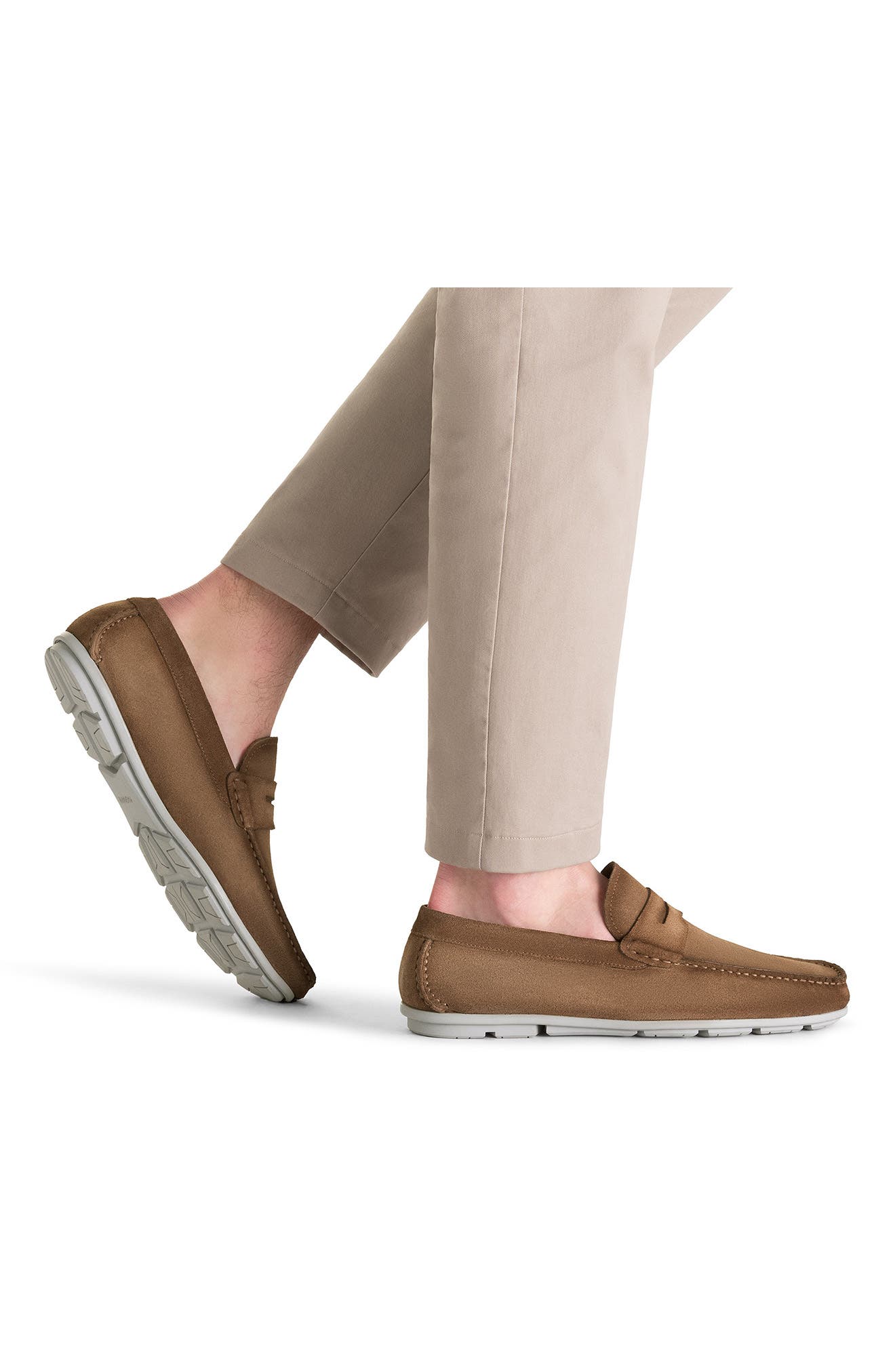 Magnanni Monterey Penny Loafer, Alternate, color, Rocia Suede