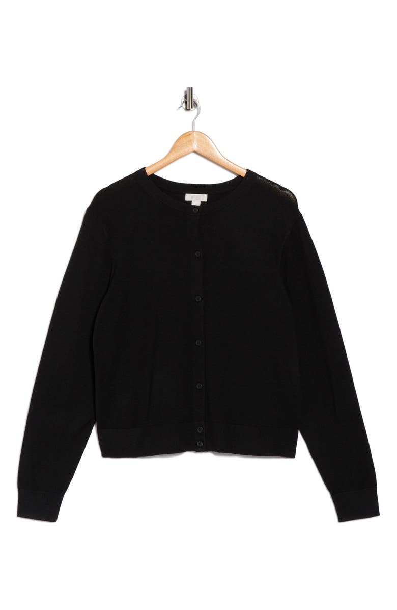 Crewneck Button Front Cardigan