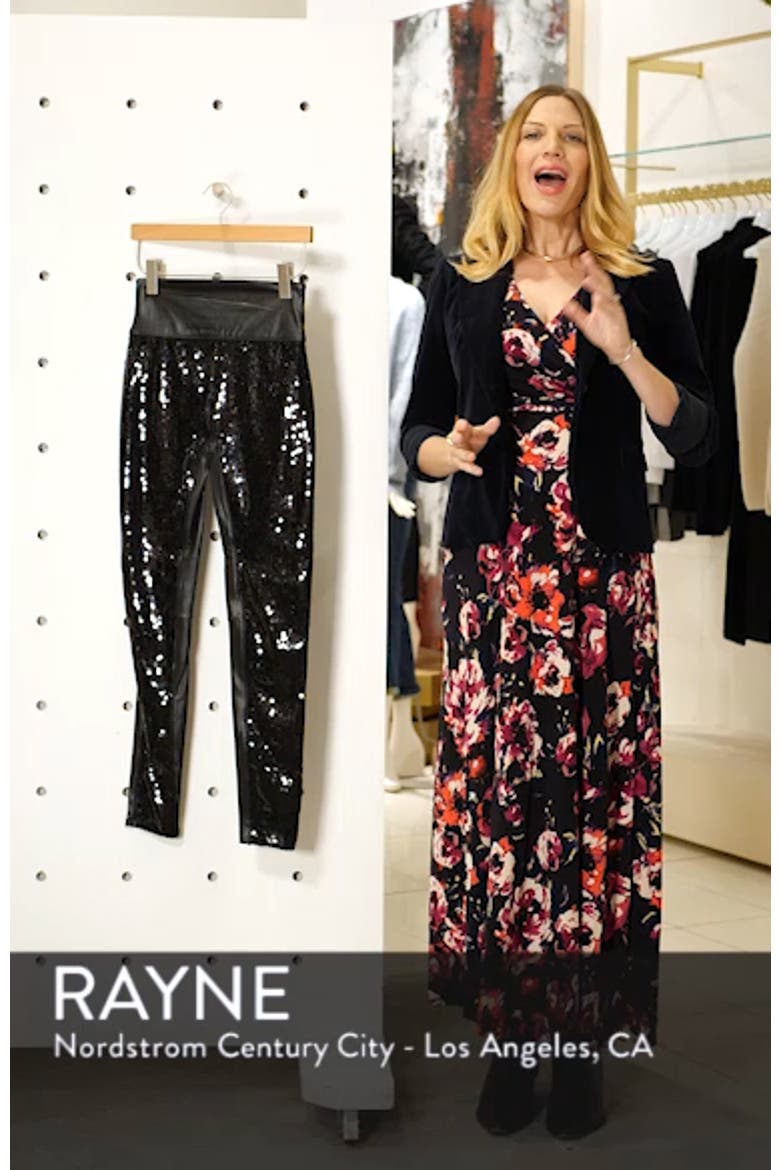 Sequin Faux Leather Leggings video