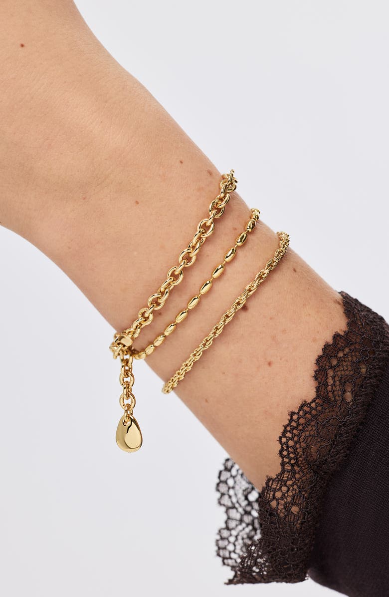 Ana Luisa Gold Charm Bracelet - Pebble Charm Bracelet, Alternate, color, Gold