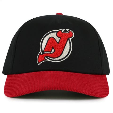 Men's American Needle  Black/Red New Jersey Devils Burnett Adjustable Hat