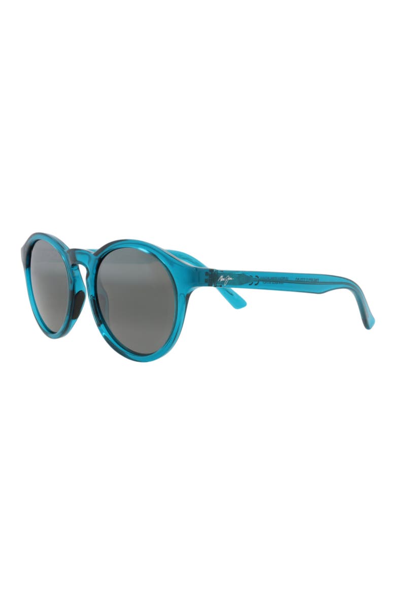 50mm Polarized Bi-Gradient Round Sunglasses, Alternate, color, TEAL TEAL GREY