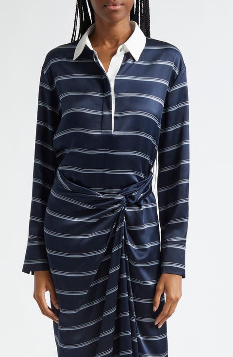 Stripe Silk Rugby Shirt