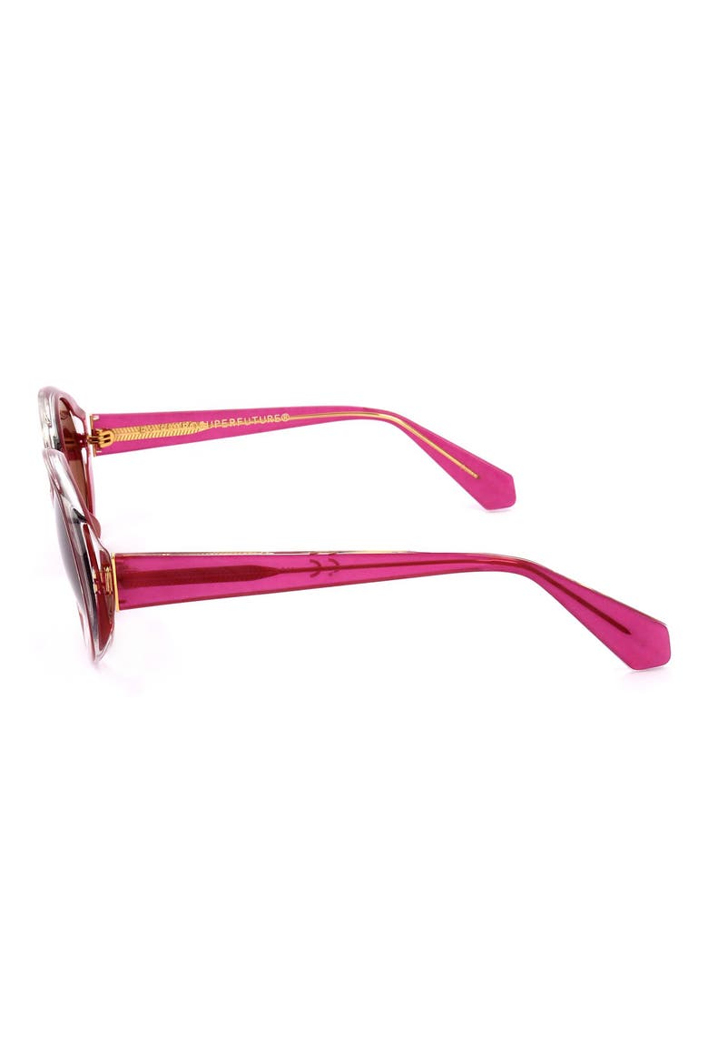56mm Round Sunglasses, Alternate, color, RED