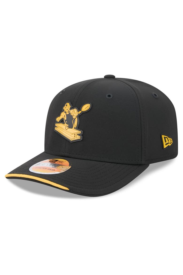 Men's New Era Black Pittsburgh Steelers 2026 Sideline Throwback 9SEVENTY Adjustable Hat, Main, color, Black