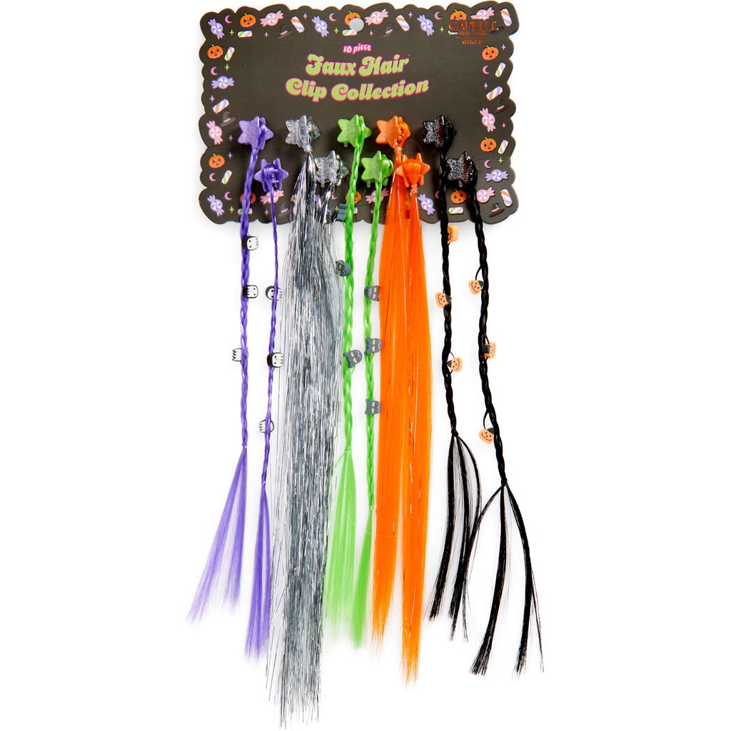 Capelli New York Kids' 10-piece Spooky Braided Faux Hair Extensions In Multi