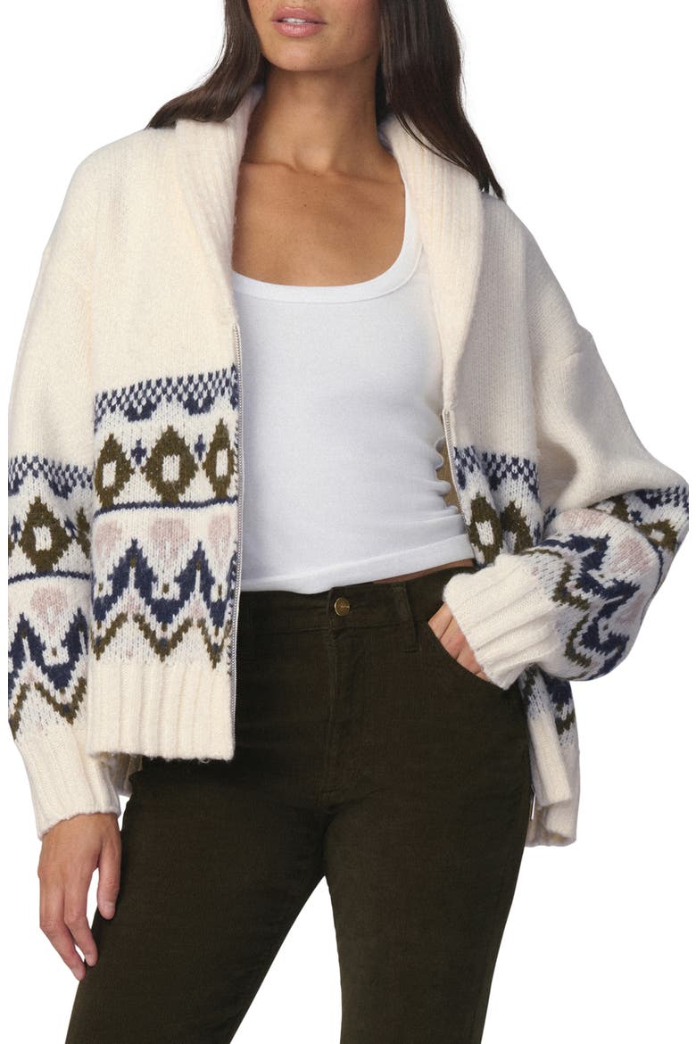 The Inga Fair Isle Cardigan, Alternate, color, ECRU MUTI FAIR ISL