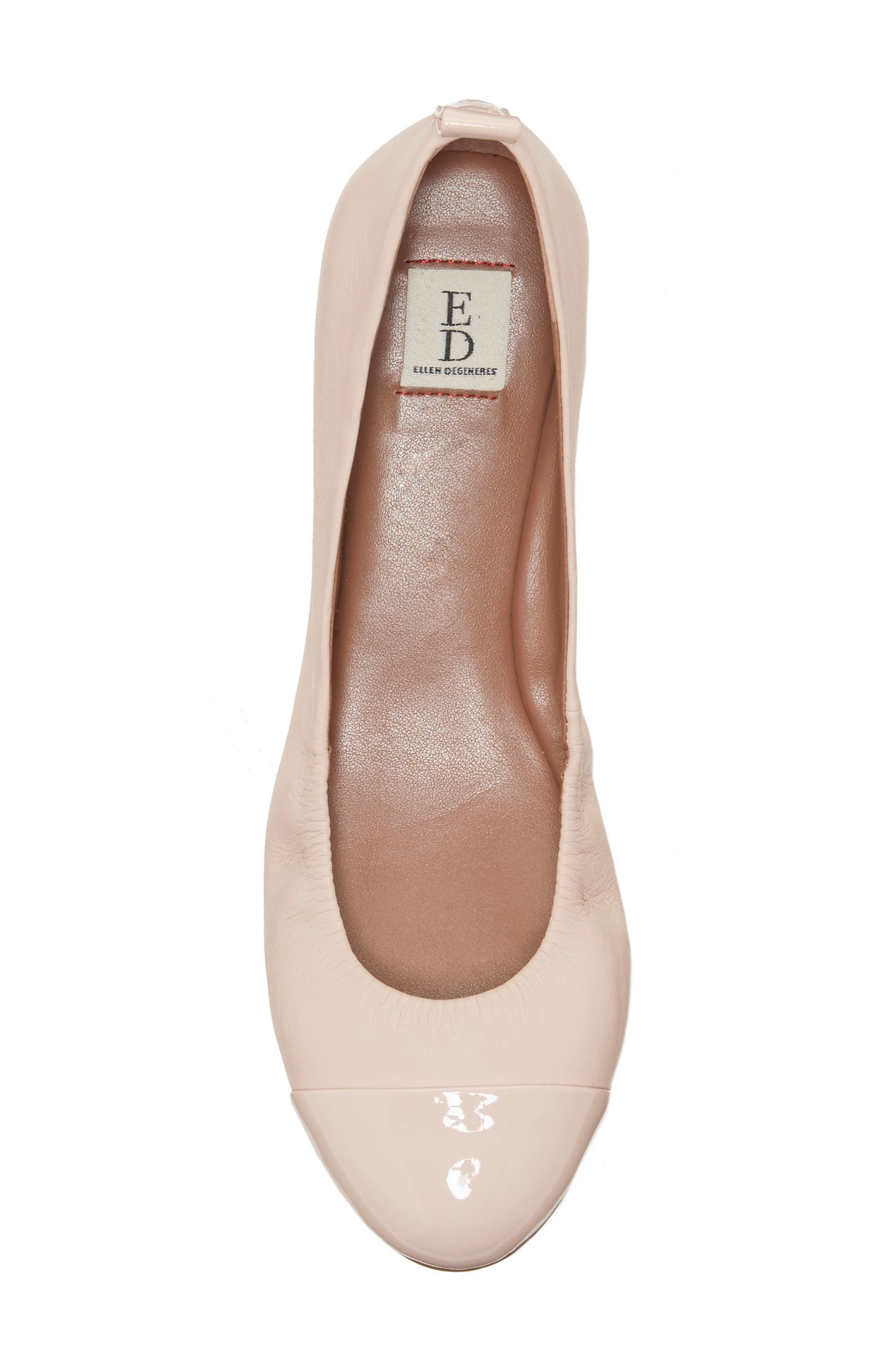 Lilliane Cap Toe Ballet Flat, Alternate, color, PEONY PINK