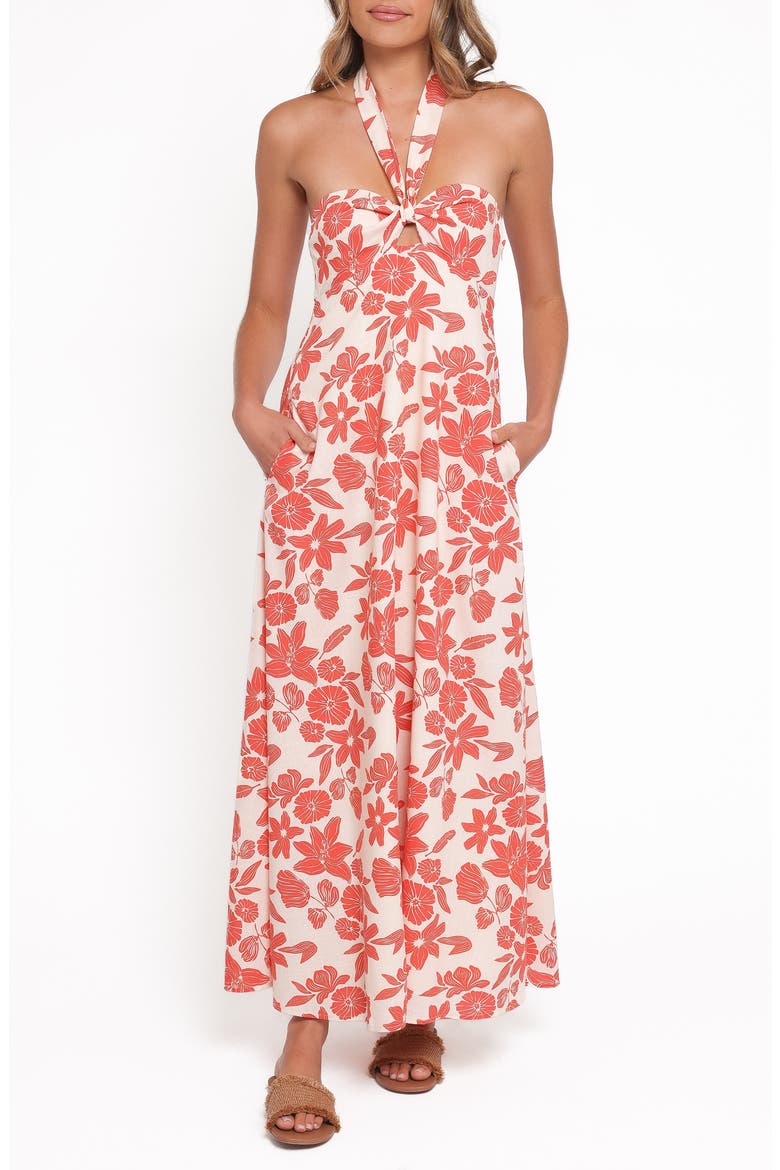 Cottrell Maxi Sundress, Main, color, RED FLORAL