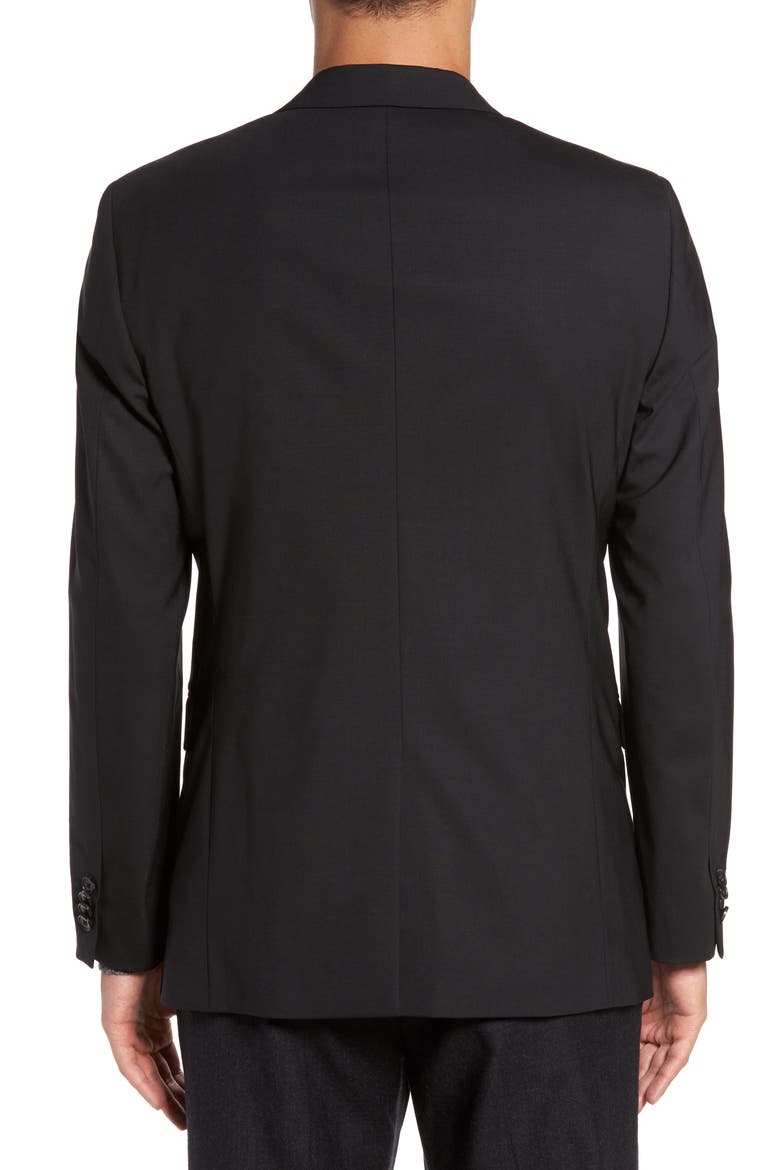 'Wellar New Tailor' Trim Fit Wool Blend Sport Coat, Alternate, color, BLACK