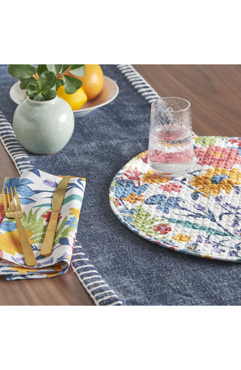 carol & frank Quinn Cotton Floral Napkin Set of 4, Alternate, color, Blue